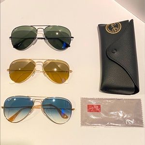 Ray-Ban Aviator Sunglasses (set of 3)